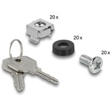 DeLOCK 25,4 cm (10")  Netzwerkschrank mit Glastür, IT-Schrank schwarz, 6 Höheneinheiten