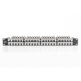 Digitus Modulares High Density Patchpanel, 24-Port, Rack Mount, geschirmt schwarz, 1 HE, für Keystone-Module, mit Beschriftungsfeld