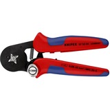 KNIPEX Selbsteinstellende Crimpzange 97 53 04 SB, Crimp-Zange rot/blau, für Ader-Endhülsen