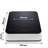 Medion LIFE Induktionskochplatte MD 18490  schwarz/weiß, 2.000 Watt