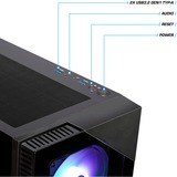 Thermaltake Toughline Liquid V200i Black, Gaming-PC schwarz/transparent, Windows 11 Home 64-Bit