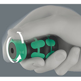 Wera Kraftform Kompakt Stubby Magazin RA 4, Bit-Satz schwarz/grün, 6-teilig, 1/4", mit Ratschenfunktion