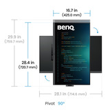 BenQ RD320UA Programmiermonitor, LED-Monitor 80 cm (31.5 Zoll), schwarz, UltraHD/4K, IPS, Ergo Arm Stand, USB-C, USB-Hub