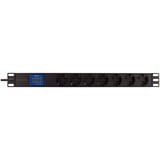 BlueWalker BlueWalker Powerwalker PDU LC-16A 7x CEE 7/3, Stromversorgung schwarz, 1 Höheneinheit (IEC C20 Input)