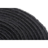Digitus Klettband Kabelmanagement System, Pilzkopfband schwarz, selbstklebendes Pilzkopfband 5 Meter, Flausch und Klettband 10 Meter