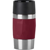 Emsa TRAVEL MUG Compact Thermobecher 0,3 Liter weinrot/edelstahl, Drehverschluss