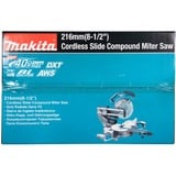 Makita Akku-Kapp-und Gehrungssäge LS002GZ01 XGT, 40Volt + Funk Adapter blau, Bluetooth, ohne Akku und Ladegerät