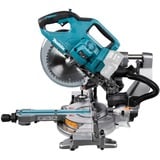 Makita Akku-Kapp-und Gehrungssäge LS002GZ01 XGT, 40Volt + Funk Adapter blau, Bluetooth, ohne Akku und Ladegerät