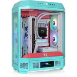 Thermaltake The Tower 600 Mint Strawberry, Tower-Gehäuse mint/rot, Tempered Glass x 3