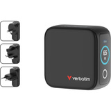 Verbatim Mini-GaN-Ladegerät mit Display schwarz, 65 Watt