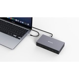 Verbatim USB-C Pro Docking Station CDS-17, 17 Port , Dockingstation aluminium/schwarz, HDMI, DP, RJ-45, USB-A, USB-C, SD, microSD, Audio
