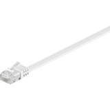 goobay Patchkabel RJ45 Stecker > RJ45 Stecker CAT.6 U/UTP weiß, 50 cm, Flachkabel