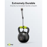 goobay Plus Stereo-Cinchkabel schwarz/silber, 5 Meter