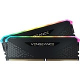 Corsair DIMM 16 GB DDR4-3600 (2x 8 GB) Dual-Kit, Arbeitsspeicher schwarz, CMG16GX4M2D3600C18, Vengeance RGB RS, INTEL XMP