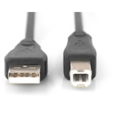 Digitus USB 2.0 Anschlusskabel USB-A (Stecker) > USB-B (Stecker) schwarz, 0,5 Meter