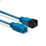 Lindy Netzverlängerungskabel C20 > C19, 2 Meter blau, für Kaltgerätekabel