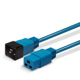 Lindy Netzverlängerungskabel C20 > C19, 2 Meter blau, für Kaltgerätekabel