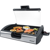 Steba BBQ Tischgrill VG 200 , Elektrogrill schwarz, 2.200 Watt, mit Glasdeckel