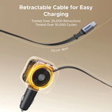 UGREEN EC602 Car Charger 60W KFZ-Ladegerät 1x USB-A 1x USB-C 1x USB-A, 1x USB-C, 1x USB-C Kabel