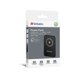 Verbatim Wireless Powerbank Charge 'n' Go 10.000mAh schwarz, Qi, PD 3.0, Quick Charge 3.0