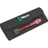 Wera Kraftform Kompakt VDE Stainless 17 extra slim 1 Tool Finder, 17-teilig, Schraubendreher rot/blau, inkl. 2 Steckgriffe, VDE-Wechselklingen