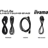 iiyama ProLight LH6575UHS-B1AG, Public Display schwarz (matt), UltraHD/4K, IPS, Lautsprecher, SDM-Slot