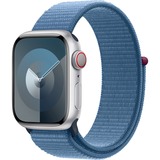 Apple Watch Series 9, Smartwatch silber/blau, Aluminium, 41 mm, Sport Loop, Cellular