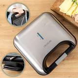Cecotec Rock’nToast Classic+ Sandwichmaker edelstahl/schwarz, 800 Watt, für 2 Personen