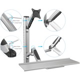 Digitus DA-90354, Wandhalterung silber, Monitor- & Tastaturhalterung