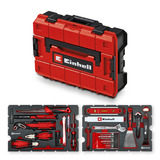 EINHELL E-Case Werkzeugkoffer Renovierung, 78-teilig, Werkzeug-Set schwarz/rot