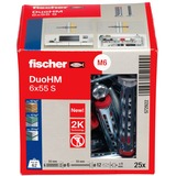 fischer Hohlraumdübel DuoHM 6x55 S PZ 25 Stück, mit Panhead-Schraube