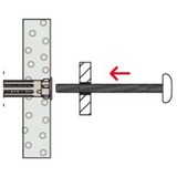 fischer Hohlraumdübel DuoHM 6x55 S PZ 25 Stück, mit Panhead-Schraube