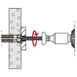 fischer Hohlraumdübel DuoHM 6x55 S PZ 25 Stück, mit Panhead-Schraube
