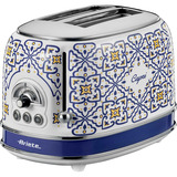 Ariete 2-Schlitz-Toaster Capri weiß/mehrfarbig, 810 Watt, für 2 Scheiben Toast