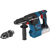 Bosch Akku-Bohrhammer GBH 18V-26 F Professional, mit GDE 18V-16 blau/schwarz, ohne Akku und Ladegerät, in L-BOXX