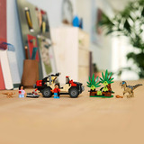 LEGO 76972 Jurassic World Raptor: Verfolgungsjagd mit dem Geländewagen, Konstruktionsspielzeug 