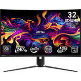 MSI MPG 321CURXDE QD-OLED, Gaming-Monitor 80 cm (31.5 Zoll), schwarz, UltraHD/4K, QD-OLED, Curved, USB-Hub, KVM, 240Hz Panel