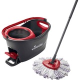 Vileda Wischmop Turbo 2in1 Microfibre Set, Bodenwischer schwarz/rot