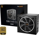 be quiet! Pure Power 12M 550W, PC-Netzteil schwarz, 1x 12-Pin High Power GPU, 2x PCIe, Kabel-Management, 550 Watt