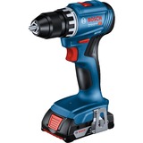 Bosch Professional Akku-Bohrschrauber GSR 18V-45 Professional, 18Volt blau/schwarz, 2x Li-Ionen Akku 3,0Ah, in L-BOXX