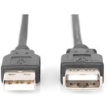Digitus USB 2.0 Verlängerungskabel, USB-A Stecker > USB-A Buchse schwarz, 3 Meter
