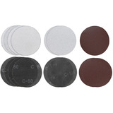 EINHELL Gitter-Schleifblatt-Set für Trockenbauschleifer, Ø 180mm 15-teilig, Körnung 80 und 120, für Wand- und Betonschleifer TE-DW 180