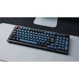 Keychron V5, Gaming-Tastatur schwarz/blaugrau, DE-Layout, Keychron K Pro Red, Hot-Swap, RGB