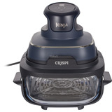 Ninja CRISPi 4-in-1 tragbare Glas-Heißluftfritteuse "Cyber Space" dunkelblaugrau/transparent, 1.700 Watt, 2 Körbe 1,4 und 3,8 Liter