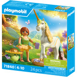 PLAYMOBIL 71840 Magic Unicorns: Sammeleinhorn Regenbogenblume mit Fee, Konstruktionsspielzeug 