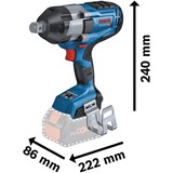 Bosch PRO Akku-Schlagschrauber BITURBO GDS 18V-1050 HC Professional, 18Volt blau/schwarz, 2x Akku ProCORE18V 8,0Ah, Bluetooth Modul, 3/4", in L-BOXX