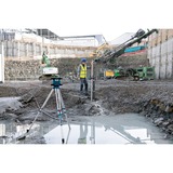 Bosch Professional Akku-Rotationslaser GRL 650 CVHG Professional, 18Volt, mit Baustativ blau, Akku ProCORE18V 4,0Ah, Koffer, grüne Laserlinie