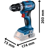 Bosch Professional Akku-Schlagbohrschrauber GSB 18V-45 Professional solo, 18Volt blau/schwarz, ohne Akku und Ladegerät
