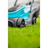 GARDENA Akku-Rasenmäher PowerMax 30/18V P4A Ready-To-Use Set, 18Volt schwarz/türkis, Li-Ion Akku 4,0Ah, POWER FOR ALL ALLIANCE