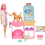 Mattel Barbie "Gute Besserung" Tierkrankenstation Puppe und Zubehör 